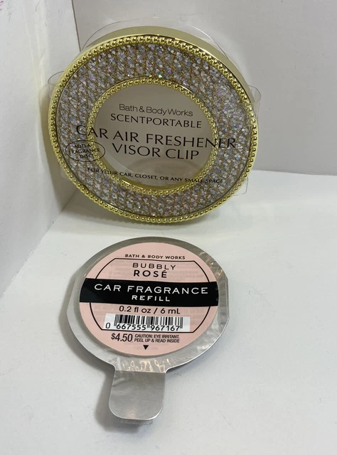 Bath & Body Works Scentportable Car Air Freshener Visor Clip Sparkly Refill Lot