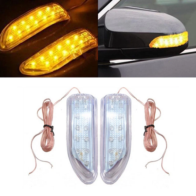 2X UNIVERSAL AMBER LED Car Side Rear View Mirror Turn Signal Indicator