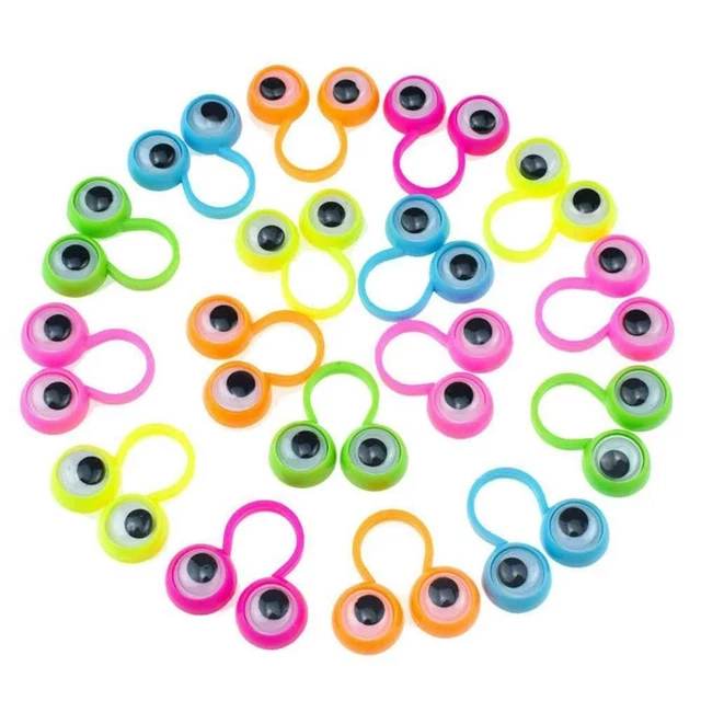 Plastic Rings Finger Cool Toys Wiggle Eyes Toy Eyes Ring Eye Finger Puppets