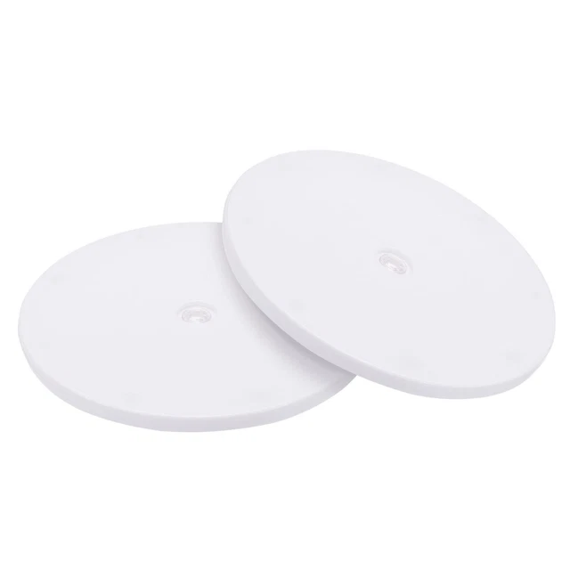 8" Giratorio Soporte con Acero Bolas Rodamientos Lazy Susan Base, Blanco 2pzs