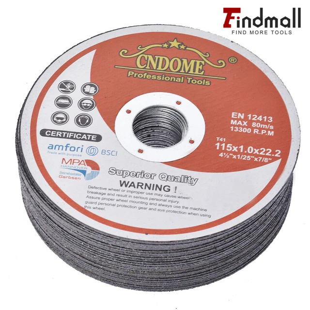 Findmall 50 Pack 4.5"x0.040"x7/8" Cut-off Wheel Metal Stainless Steel Cut Discs