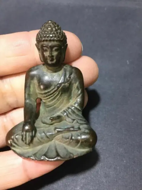 Old Tibetan Buddhism bronze Medicine Buddha Sakyamuni Shakyamuni Buddha statue