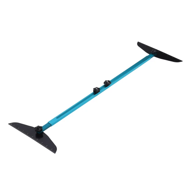 (Blu) Regolatore di misura scale alluminio metallo scala modello battistrada strumento 0° NUOVO
