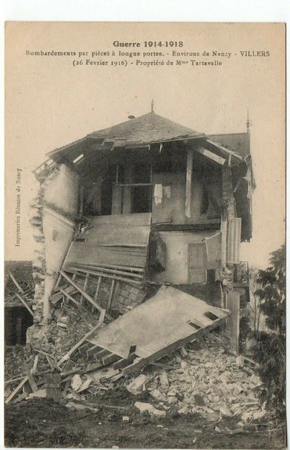 VILLERS LES NANCY - Meurthe et Moselle - CPA 54 - bombing of Villa Tartavelle