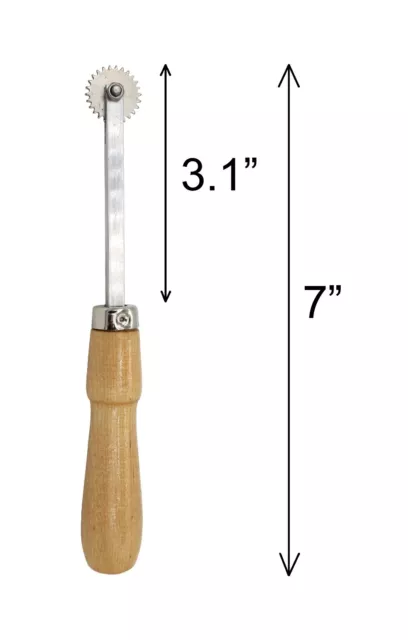 Kit de herramientas de costura marcador de punta de sastre de rueda trazador de borde Serrate 2