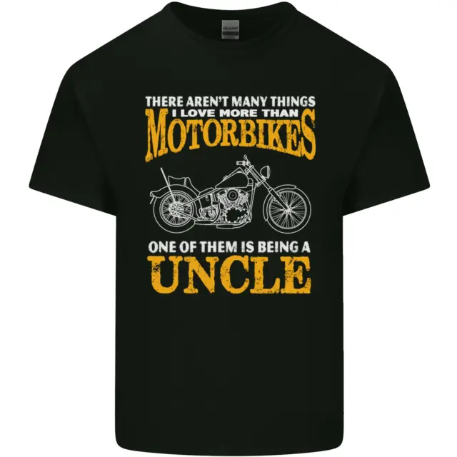 T-shirt top da moto Being An Uncle Biker da uomo cotone