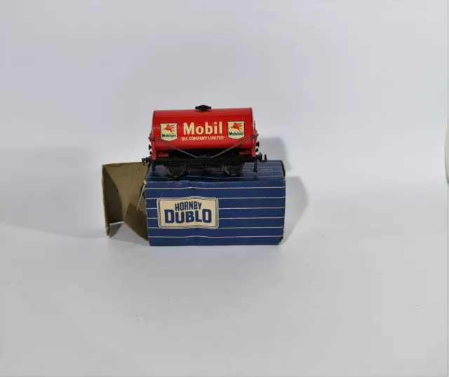 Hornby Dublo 32084 D1 Tank Wagon “Mobil”, 2/3 Rail, Boxed, EC, Model Railway M3