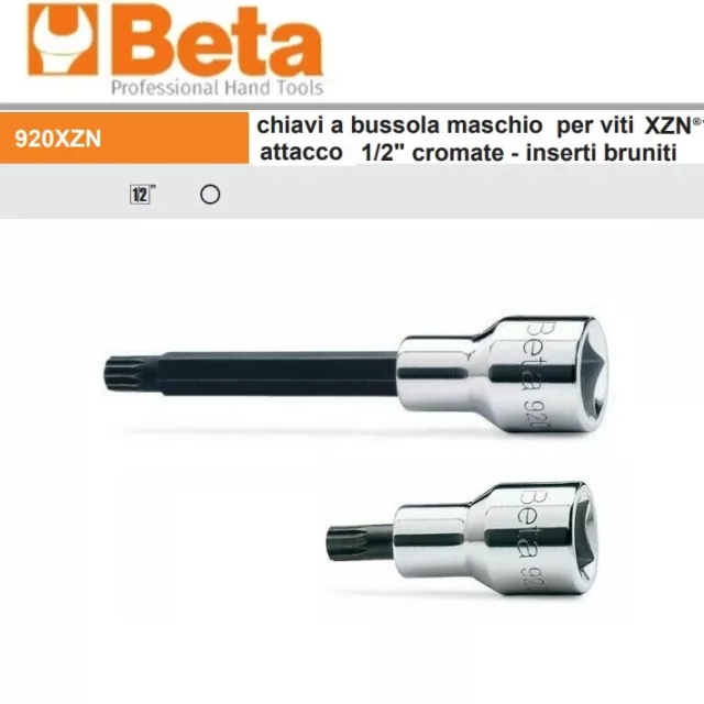 Beta 920Xzn Chiavi A Bussola Maschio Per Viti Xzn®, Con Attacco 1/2" Cromate