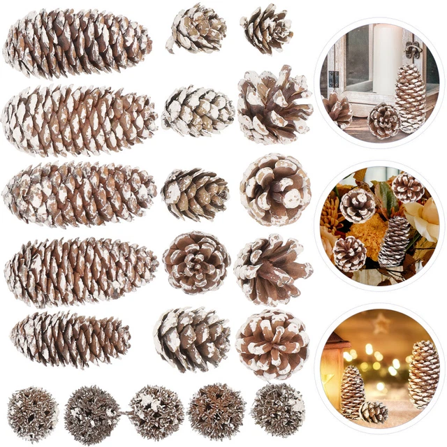 Conos de pino hágalo usted mismo materiales hechos a mano hágalo usted mismo adornos de piña decoraciones navideñas