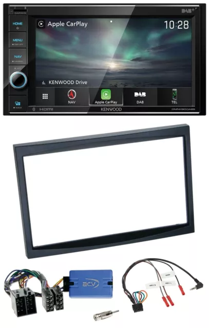 Kenwood TMC Bluetooth 2DIN Lenkrad USB DAB Navigation für Citroen C3 C2 Berlingo