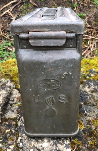 Caisse De Rangement Militaire US Army - Boîte à Munitions Métal Olive, Taille 2, 8.5L