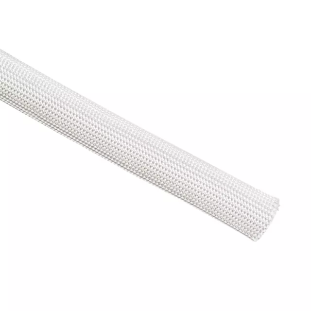 Aislamiento Trenzado Manguito, 1M x 12mm Alta Temperatura Vidrio Fibra Manguito