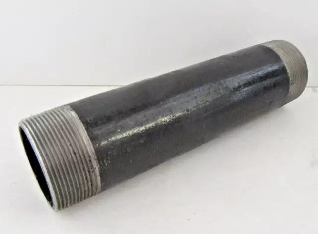 2" BLACK STEEL 9"  LONG  NIPPLE fitting pipe npt 2 x 9 malleable iron