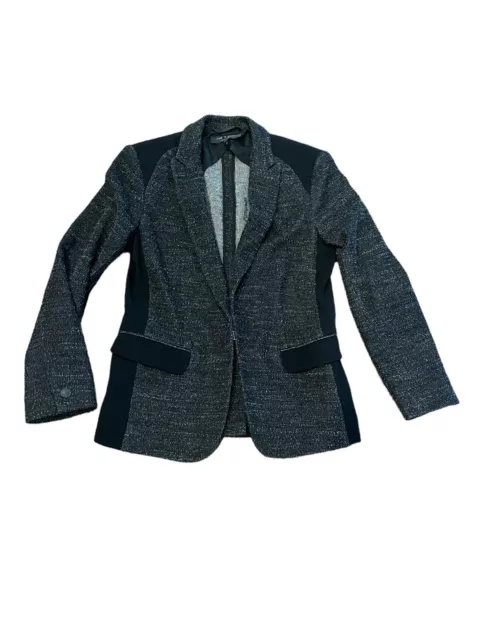 Rag & Bone Howard Tweed Knit Blazer Wool Jacket Gray Size 6 Travel Career