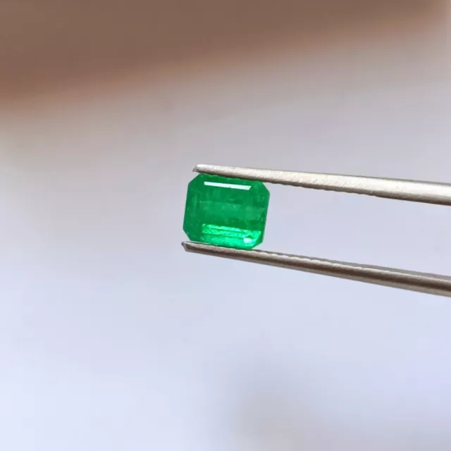1.37 Cts Natural Emerald Octagon Cut Fine Green Loose Zambian Emerald Gemstone