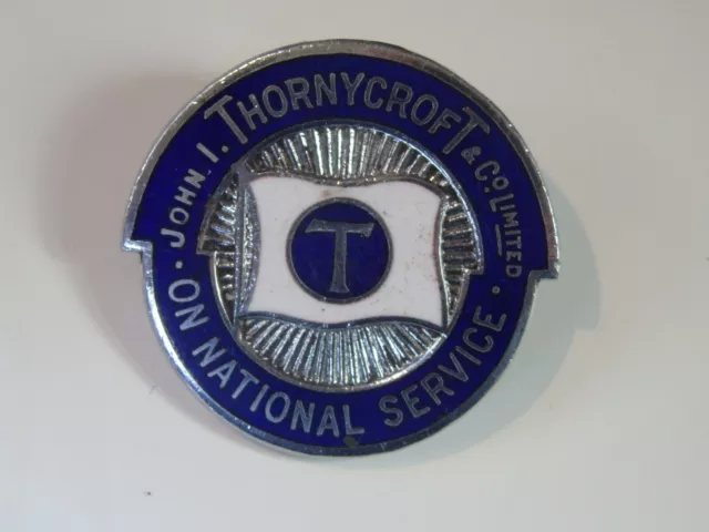 John I. Thornycroft & Co Schiffbauer National Service seltenes Reversabzeichen.1947-60