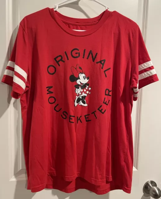 Disney - Red Original Mouseketeer T-Shirt - Ladies XL  - Minnie Mouse