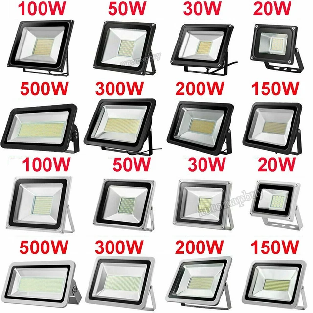 10-100W LED Fluter mit Bewegungsmelder Stecker Außen Strahler Scheinwerfer IP65