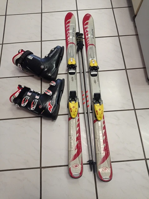 Elan Jugendski. 133 cm, mit Bindung, Schuhe und Stöcke, gebraucht