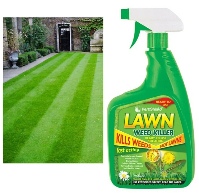 LAWN GRASS WEED KILLER SPRAY Fast acting Garden Turf quick strong