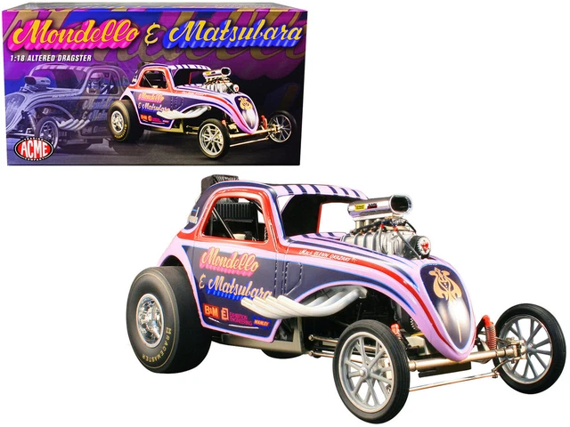 ACME 1:18 Mondello & Mastsubara Altered Dragster Striped Diecast Model A1800815