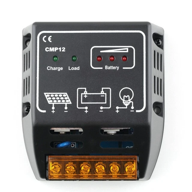 Controller Solare CMP12 20A 12V/24V Sistema Solare Monitoraggio PWM X1S2
