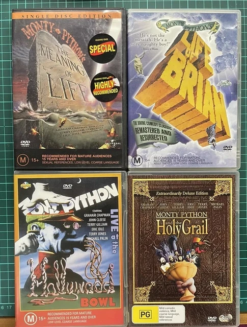 MONTY PYTHON DVD Bundle Bulk Lot X 4 Movies Region 4 $25.00 - PicClick AU