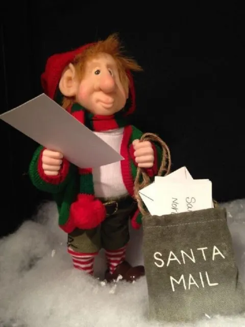 Zim's The Elves Themselves Orin the Elf with Letters to Santa Christmas Figurine