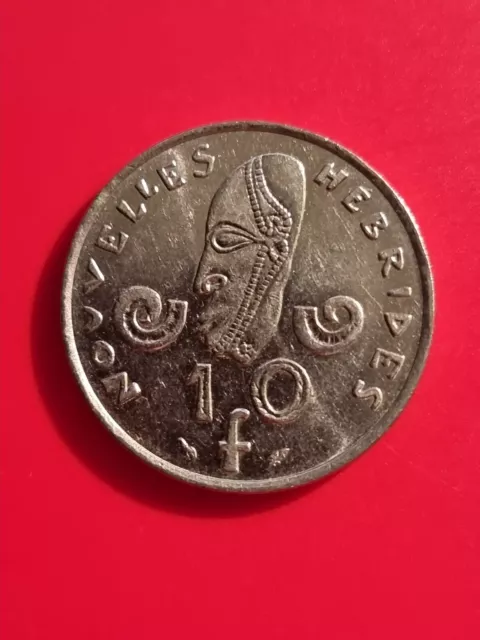 1975 New Hebrides 10 Francs