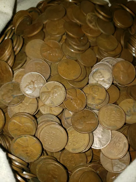 Bag Of 100 Lincoln Wheat Cents Possible Dates Of 1909-1958 With PDS Mints .66LBS