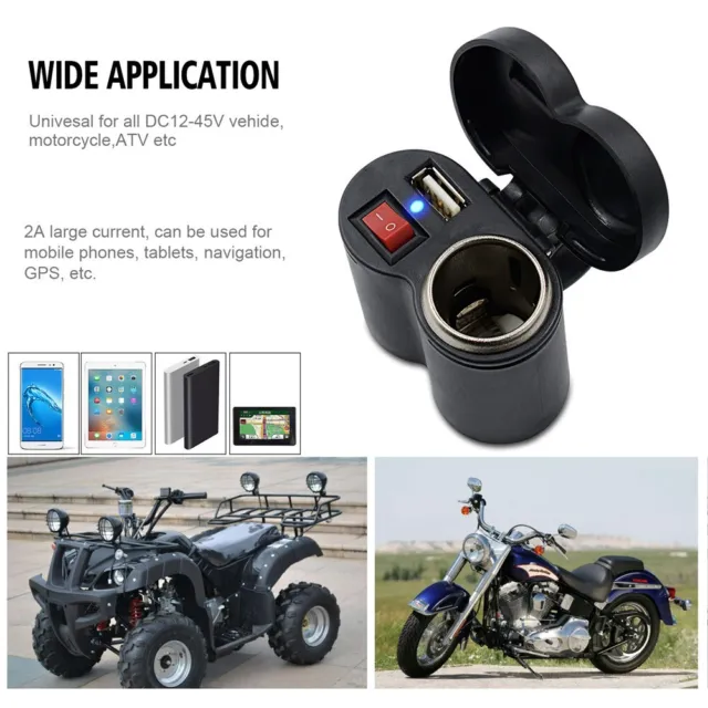12V USB Motociclette Ignizer Impermeabile Potenza Porta Uscita Presa Set Pratico