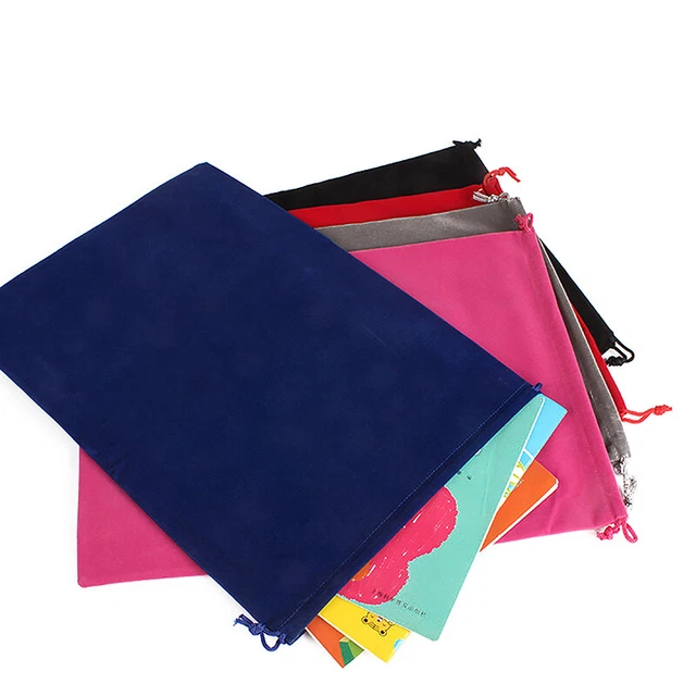 2023 New Soft Drawstring Capacity Colorful Velvet Drawstring Bag Makeup Tool BII