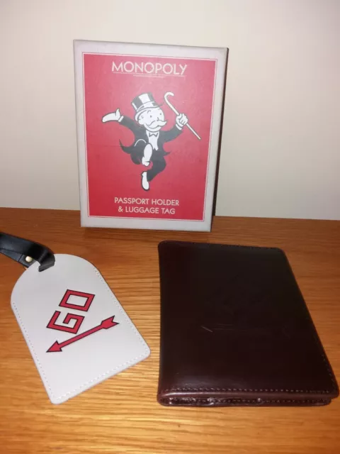 Monopoly - Faux Leather Passport Holder And Luggage Tag Set in Gift Box Novelty