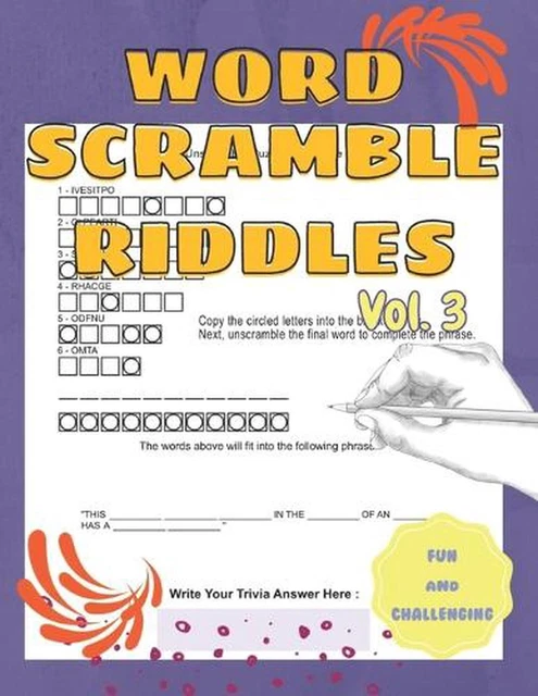 FUN AND CHALLENGING Word Scramble Riddles Word Jumbles to Unscramble ...