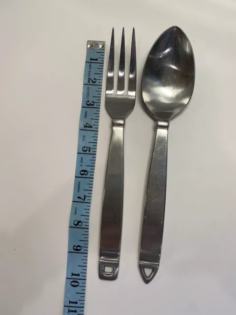 Lisa Jenks Notch Stainless For Lunt Serving Pieces 1 Fork 1 Spoon 18/10 Rare