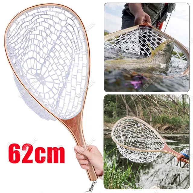 FLY FISHING LANDING Net Rubber Trout Catch and Release Net & Curve