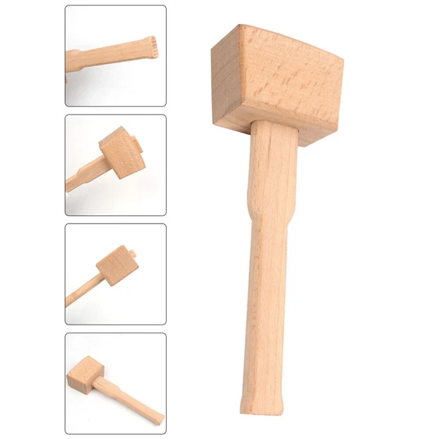 Maillet De Sculpture Sur Bois Et Cuir En Hêtre - Outil Menuiserie Artisanal