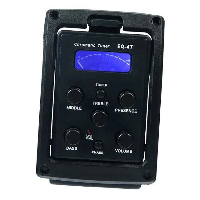 4BAND ACOUSTIC GUITAR Equalizer EQ Piezo Pickup Preamp Tuner Amplifier
