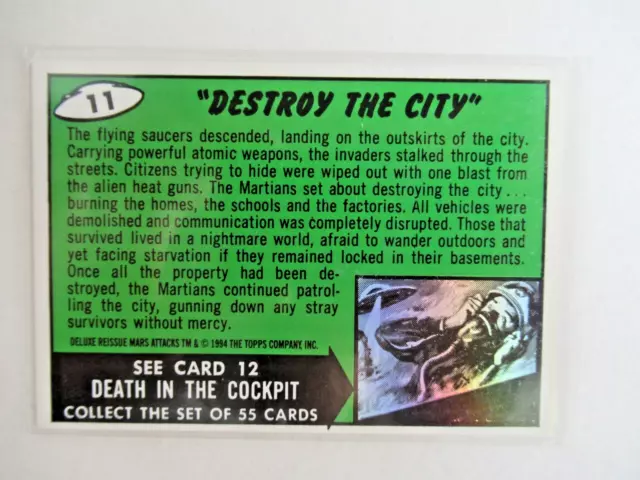 1994 Topps Mars Attacks 1st. Day Issue #11 Destroy The City 2