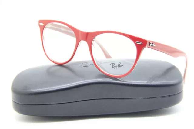 New Ray-Ban Rb 2185-V Wayfarer Ii 5987 Red Authentic Eyeglasses W/Case 50-18