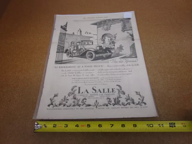 1927 Lasalle Cadillac V8 sedan car ORIGINAL print advertisement b/w ad vintage