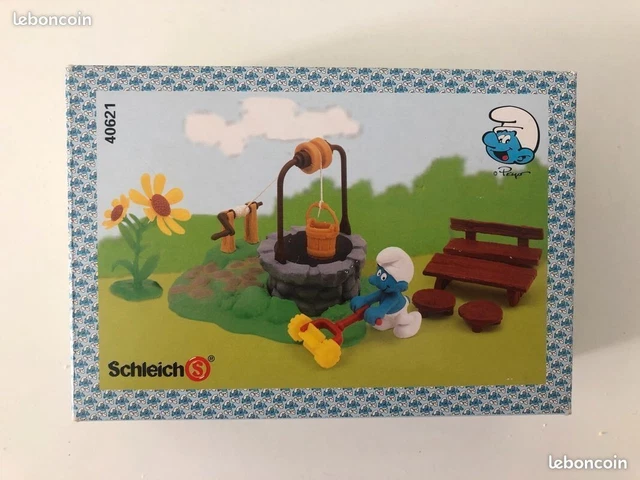 Boîte Schtroumpfs Schleich 40621, Schtroumpf Avec Tondeuse Dans Le Jardin, Occasion