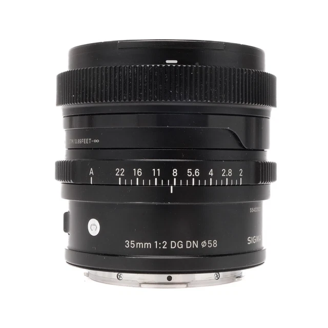 Lente de montaje Sigma 35 mm f2 DG DN Leica L, en caja