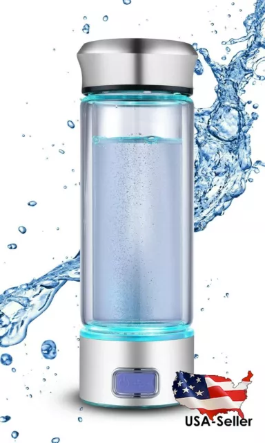 LevelUpWay - New Model - Glass Hydrogen Generator Water Bottle SPE PEM