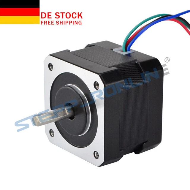 Moteur Pas à Pas Nema 17 - 1.2A, 26 Ncm, 1.8°, 4 Fils - Pour Imprimante 3D, CNC - STEPPERONLINE