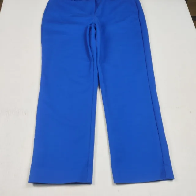 Ann Taylor Signature Dress Pants Royal Blue Work Trousers Straight Leg Size 10