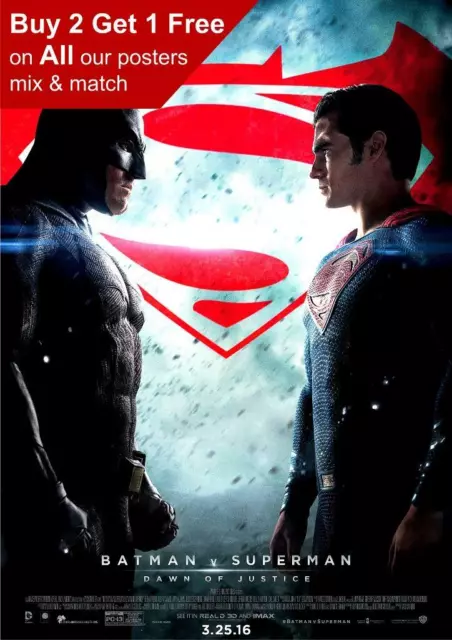 Batman v Superman Dawn Of Justice 2016 Movie Poster A5 A4 A3 A2 A1