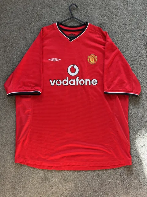 Manchester United 2000/01 Home Football Shirt Vintage Umbro XXL #9 Andy Cole