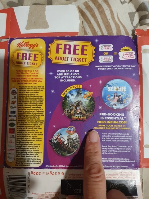 2 for 1 Entry Merlin Attraction Alton Towers, Legoland, Thorpe Park Voucher