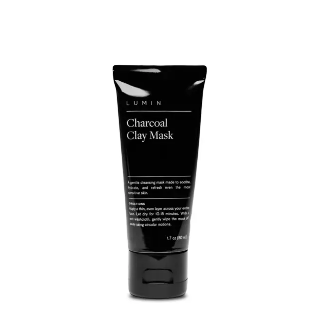 Lumin Charcoal Clay Face Mask Purifying Hydrating Refreshing Skin for Men 50 ml